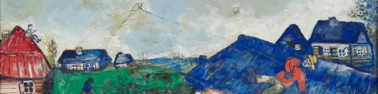 Marc Chagall, detajl slike Papirnati zmaj iz muzeja Albertina