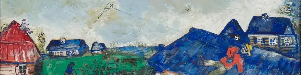 Marc Chagall, detajl slike Papirnati zmaj iz muzeja Albertina