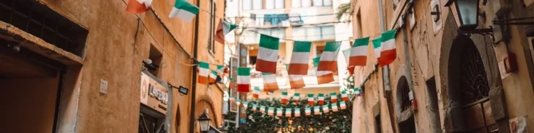 Izobešene italijanska zastave