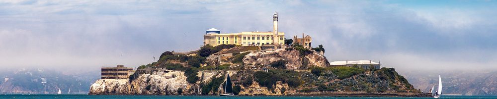 Alcatraz prison Island in San Francisco, California, USA