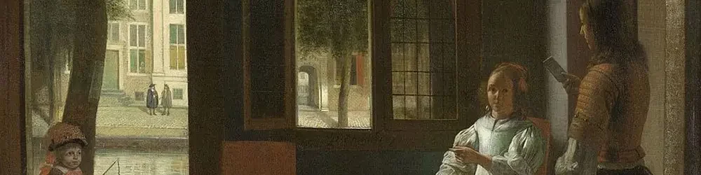 Pieter de Hooch, Moški izroča pismo ženski