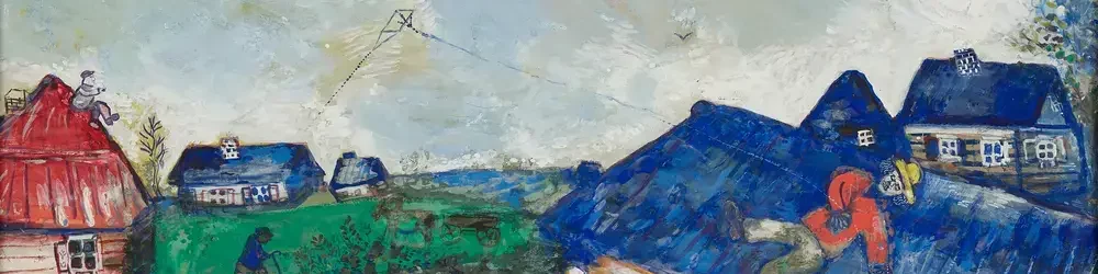 Marc Chagall, detajl slike Papirnati zmaj iz muzeja Albertina
