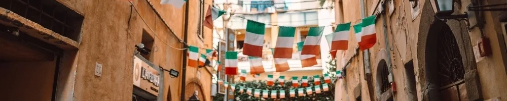 Izobešene italijanska zastave