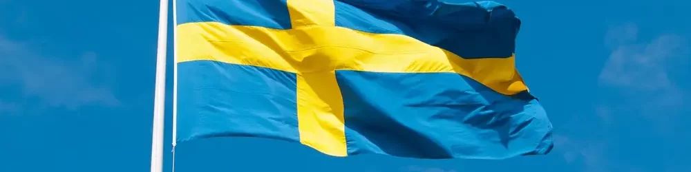 Švedska zastava plapola v vetru